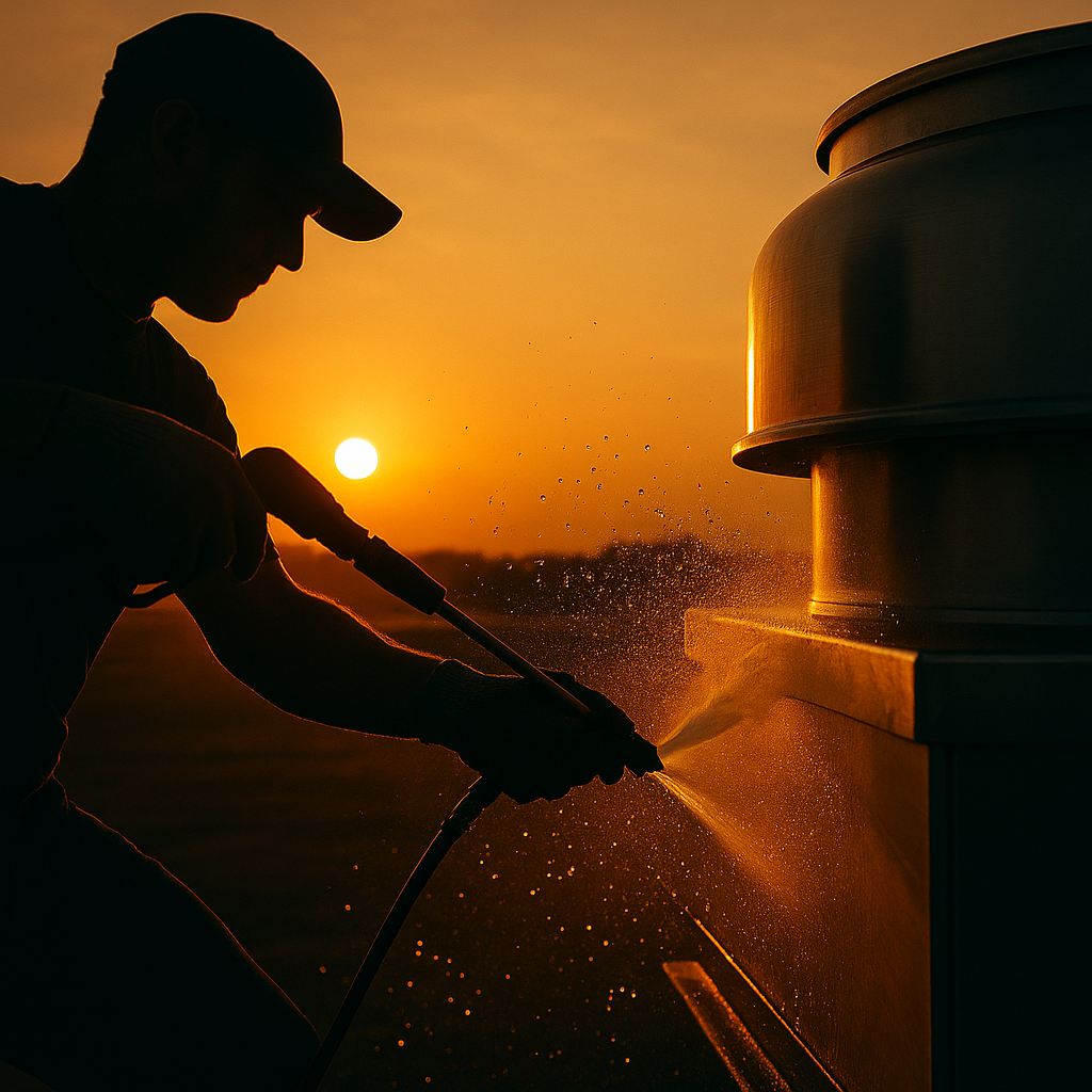 Industrial kitchen ventilation system maintenance